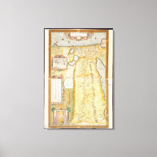 Karte von altem Ägypten, 1584 Leinwanddruck