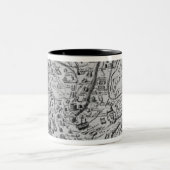 Karte von altem Rom Zweifarbige Tasse (Mittel)