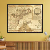 Karte von Amerika (1780) Leinwanddruck (Insitu (Wohnzimmer))