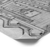 Karte von Amsterdam, 1662 Poster (Ecke)