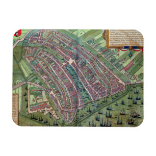 Karte von Amsterdam, von 'Civitates Orbis Terrarum Magnet