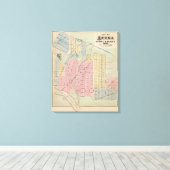 Karte von Anoka, Landkreis Anoka, Minnesota Leinwanddruck (Insitu (Holzboden))