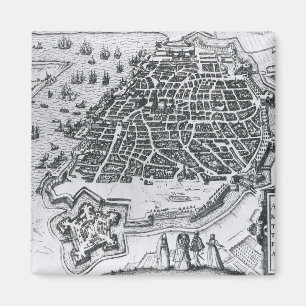 Karte von Antwerpen, 1598 Magnet