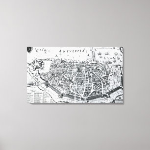 Karte von Antwerpen Leinwanddruck