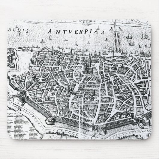 Karte von Antwerpen Mousepad (Vorne)