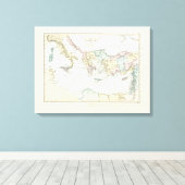 Karte von Apostel Paul's Missionary Journeys Leinwanddruck (Insitu (Holzboden))