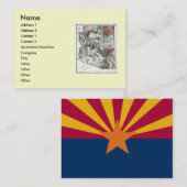 Karte von Arizona und Staatsflagge (Vorne/Hinten)