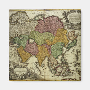 Karte von Asien, Nürnberg, c.1730 Magnet