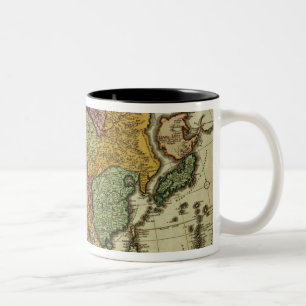 Karte von Asien, Nürnberg, c.1730 Zweifarbige Tasse