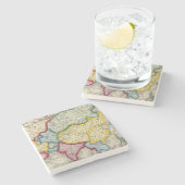 Karte von Asien Steinuntersetzer (Seitenansicht)