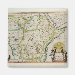 Karte von Äthiopien fünf afrikanische Staaten Magnet