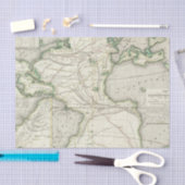 Karte von Atlantik Seidenpapier (Handwerk)