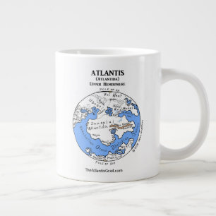 Karte von Atlantis - Beide Hemisphären - Jumbo-Ta Jumbo-Tasse
