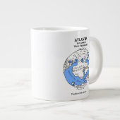 Karte von Atlantis - Beide Hemisphären - Jumbo-Tas Jumbo-Tasse (Vorderseite Rechts)