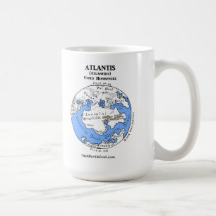 Karte von Atlantis - Beide Hemisphären - Klassisc Kaffeetasse