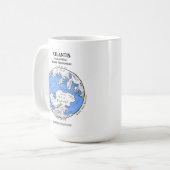 Karte von Atlantis - Beide Hemisphären - Klassisch Kaffeetasse (Vorderseite Links)