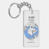 Karte von Atlantis - beide Hemisphären - Schlüsselanhänger (Vorderseite links)