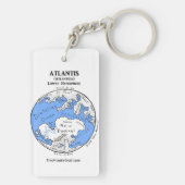 Karte von Atlantis - beide Hemisphären - Schlüsselanhänger (Rückseite)