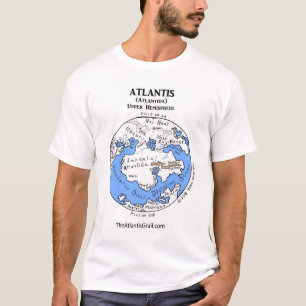 Karte von Atlantis - beide Hemisphären - T - Shir T-Shirt