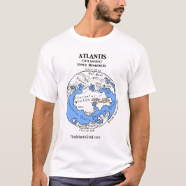 Karte von Atlantis - beide Hemisphären - T - Shirt
