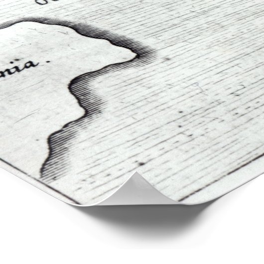 Karte von Atlantis, von "Mundus Subterraneus" Poster (Ecke)