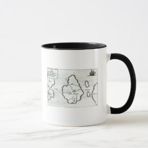 Karte von Atlantis, von 'Mundus Subterraneus Tasse