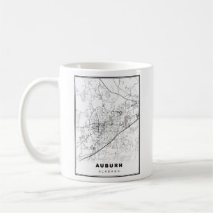 Karte von Auburn Kaffeetasse