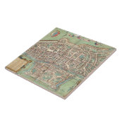 Karte von Augsburg, von "Civitates Orbis Terrarum" Fliese (Seite)