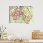 Karte von Australien 1911 Poster (Küche)