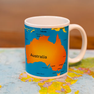 Karte von Australien Kaffeetasse