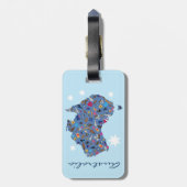 Karte von Australien mit kulturellen Einzelteilen Gepäckanhänger (Rückseite vertikal)