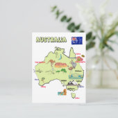 Karte von Australien mit wichtigen Städten (Stehend Vorderseite)