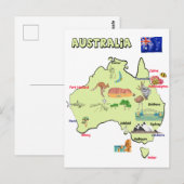 Karte von Australien mit wichtigen Städten (Vorne/Hinten)