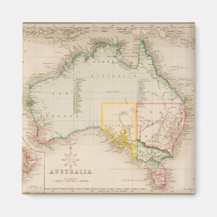 Karte von Australien & Neuseeland Magnet