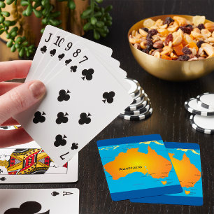 Karte von Australien Spielkarten