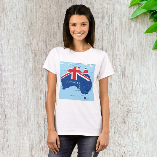Karte von Australien T - Shirt der Frauen