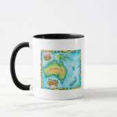 Karte von Australien Tasse (Links)