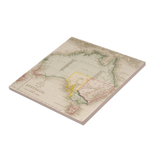 Karte von Australien u. von Neuseeland Fliese (Seite)