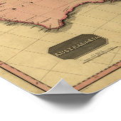 Karte von Australien und Neuseeland 1818 Poster (Ecke)