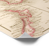 Karte von Australien und Neuseeland Poster (Ecke)