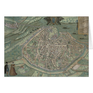 Karte von Avignon, von "Civitates Orbis Terrarum"