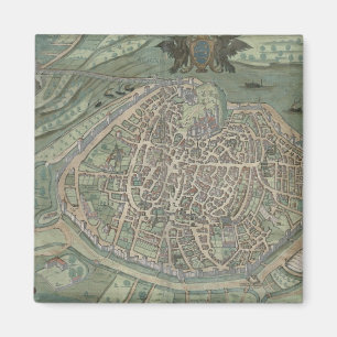 Karte von Avignon, von "Civitates Orbis Terrarum" Magnet