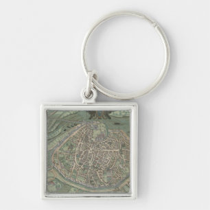 Karte von Avignon, von "Civitates Orbis Terrarum" Schlüsselanhänger