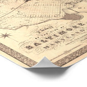 Karte von Baltimore 1851 Poster (Ecke)