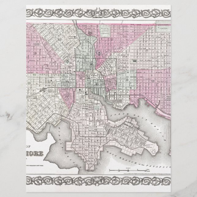 Karte von Baltimore Maryland (Vorderseite)