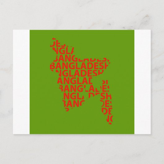Karte von Bangladesch mit Text (Vorderseite)