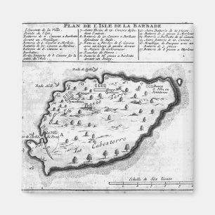 Karte von Barbados Magnet