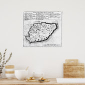 Karte von Barbados Poster (Küche)