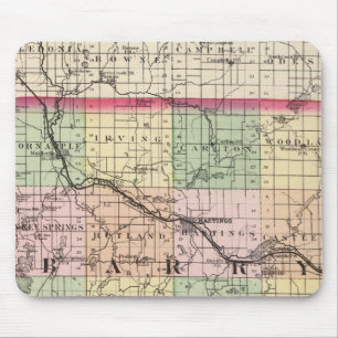 Karte von Barry Landkreis, Michigan Mousepad