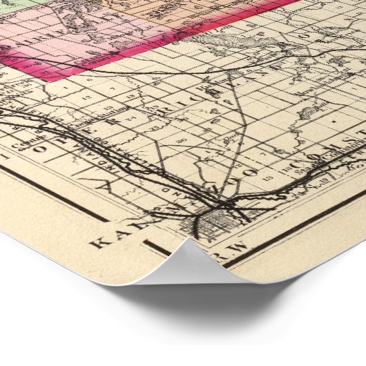 Karte von Barry Landkreis, Michigan Poster (Ecke)